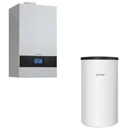 Buderus GB172i.2 Logaplus Gas-Brennwert Paket W22 mit Regelung BC400 und Warmwasserspeicher S120, 15 kW