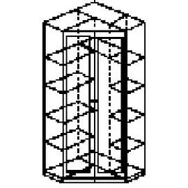 WIMEX Greven Eckkleiderschrank 199 cm weiß/braun