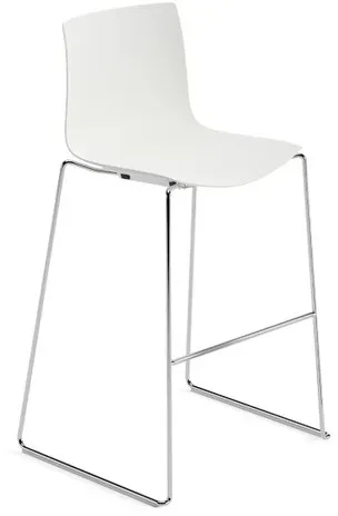 Arper Barhocker Catifa 46 einfarbig Kufengestell Chrom