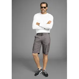 H.I.S. Bermudas H.I.S, Herren, Gr. 42, N-Gr, grau (dunkel grau), Web, Obermaterial: 98% Baumwolle, 2% Elasthan, unifarben, normal knieumspielend, Hosen Bermudas, Topseller