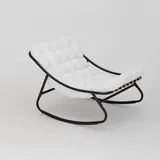 Rebecca Mobili Schaukelliege 101 x 78 x 74 cm Grau/Weiß
