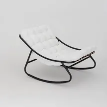 Rebecca Mobili Schaukelliege 101 x 78 x 74 cm Grau/Weiß