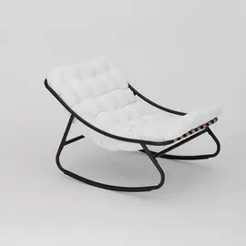 Rebecca Mobili Schaukelliege 101 x 78 x 74 cm Grau/Weiß
