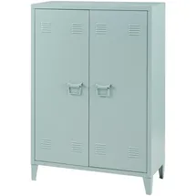 [en.casa] Oripää Aktenschrank 110 x 75 x 33 cm Graublau