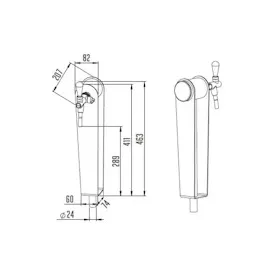 ich-zapfe Schanksäule Modell Naked, 1-leitig