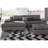 sit&more Ecksofa »Labene L-Form« wahlweise mit Bettfunktion und Bettkasten, auch als XXL-Variante grau