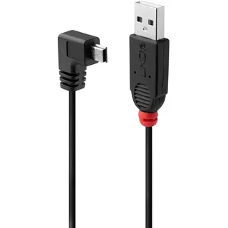 Lindy USB 2.0 USB-A Stecker, USB-Mini-B Stecker 0.50 m Schwarz 31970