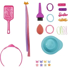 Barbie Mattel HMD78 Barbie Totally Hair Regenbogen Deluxe Styling Kopf Frisurenkopf Frisierkopf - Rosa