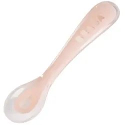 BEABA® Babylöffel aus Silikon 2. Alterstufe rosa