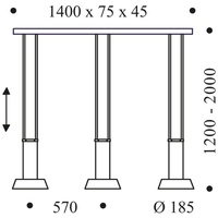 Oligo Glance LED 3-flammig rot matt