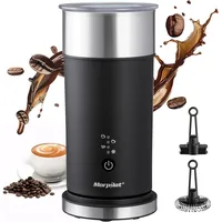 Morpilot Milchaufschäumer Elektrisch 4-in-1, 240ml, 400W für Heißen & Kalten Milchschaum, Edelstahl mit Antihaftbeschichtung, Ideal für Latte Macchiato, Cappuccino