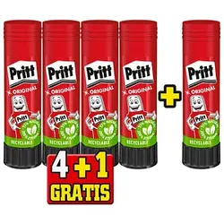 4 + 1 GRATIS: 4 Pritt Klebestifte 43,0 g + GRATIS 1 St.