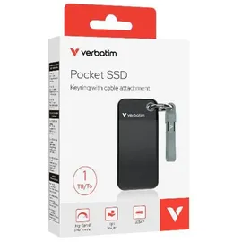 Verbatim Pocket SSD 1 TB USB 3.2 Typ-C schwarz/grau