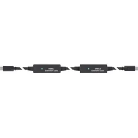 InLine USB 3.2 Gen.1 Aktiv-Kabel, USB-C Stecker an USB-C Stecker, schwarz, 10m