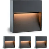 SSC-LUXon LED Wand Treppenleuchte 4 Stück grau 1,7 W IP54