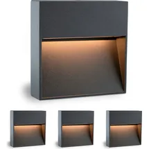 SSC-LUXon LED Wand Treppenleuchte 4 Stück grau 1,7 W IP54
