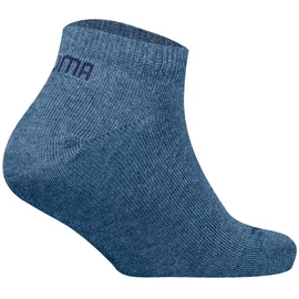 Puma Kinder Sneakersocken, 12er Pack - Plain Sneaker 12P, Logo, einfarbig, Denim blau),