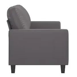 vidaXL 2-Sitzer-Sofa Grau 120 cm Kunstleder