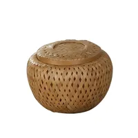 LVYUDS Doppelschichtiger Kartoffel Aufbewahrungsbox Aus Bambus, Zwiebel Aufbewahrung für die Küche zu Hause, Mehrzweck-zwiebeltopf für den Haushalt(M)