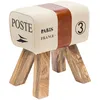 Hocker Braun Beige, - 40x47x25 cm