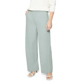Zero Stoffhose ZERO "Damen in 7/8 Länge", Damen, Gr. 38, Normalgrößen, grün (silber blau), Twill, Obermaterial: 96% Polyester, 4% Elasthan. Futter: 100% Polyester. Füllung:, unifarben, Basic, gerade lang, Hosen Stoffhose, Material.