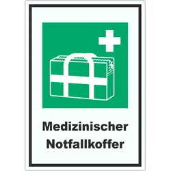 Medizinischer Notfallkoffer Aufkleber A3 (297x420mm)