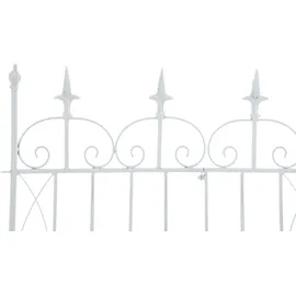 CLP Gartenzäune Mangold 4er Set Metall 60 x 30 cm Weiß