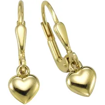 VIVANCE Ohrhänger 333 Gold Motiv Herz gelb one-size