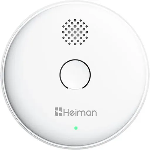 HEIMAN Rauchmelder, Funknetzwerk, kabellos, bis zu 40 Rauchmelder in einem Netzwerk, 85 dB, 10 Jahre Batterielaufzeit, EN14604, mit Stummschalter (Modell 2SA, 1 Stück)