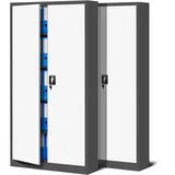Jan Nowak C001 Aktenschrank 185 x 90 x 40 anthrazit/weiß