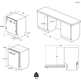 Candy CI P3E7L0W Einbau-Geschirrspüler (vollintegrierbar, 600 mm breit)