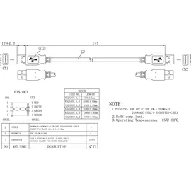 EFB-Elektronik USB-A auf USB-A 3 m Schwarz