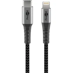 Goobay Lightning USB-C Lade- und Synchronisationskabel, 2m