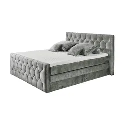 Boxspringbett  Cashfield ¦ grau ¦ Maße (cm): B: 200 H: 113