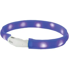 Nobby Visible Leuchthalsband Blau breit