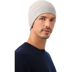 Strickmütze ZWILLINGSHERZ, Damen, grau (mittelgrau), Feinstrick, Kaschmir, casual, Mützen, mit Umschlag