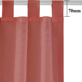OTTO home Gardine OTTO HOME "XANA" Gr. 1, orange (rot), B:145cm H:145cm, Voile, Polyester, Gardinen, Gardine, Bestseller, einfarbig, 1 Schal, pflegeleicht, preiswert