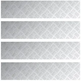 vidaXL Aluminium-Riffelbleche 4 Stk. Rutschfest 90x20 cm