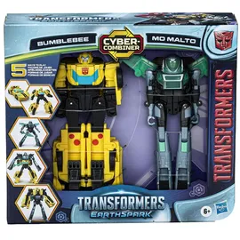 Hasbro Transformers EarthSpark Cyber-Combiner Bumblebee und Mo Malto
