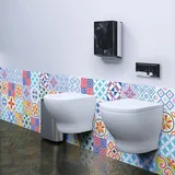 (24 Stück) Selbstklebende Fliesenaufkleber 20 x 20 cm – Aufkleber selbstklebend Zementfliesen – Wanddekoration Fliesenaufkleber für Badezimmer und Küche – Zementfliesen