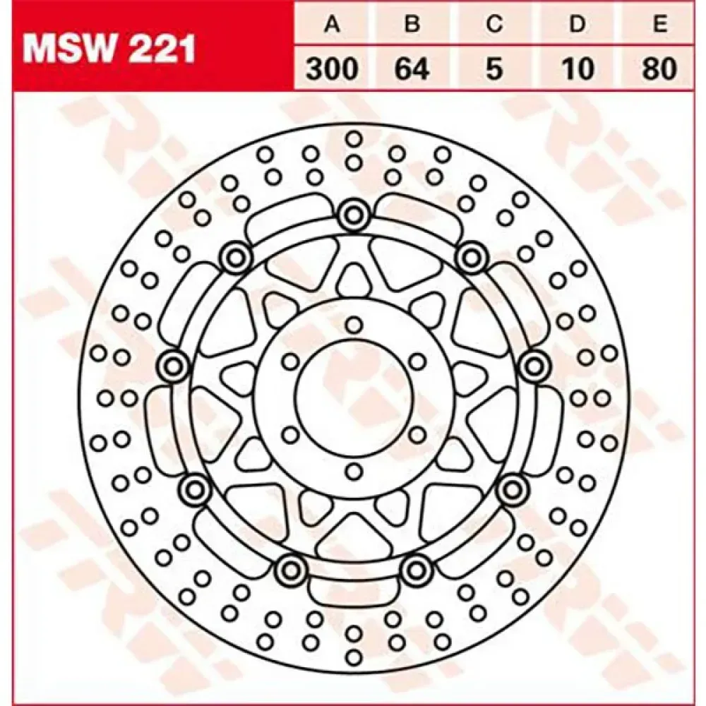 Trw Round Aprilia Rst 1000 Mille Futura 03 Vordere Bremsscheibe - Silver - One Size