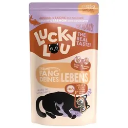 Lucky Lou Nassfutter Katze Adult Geflügel & Lachs 64x125 g