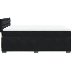 vidaXL Boxspringbett 140 x 200 cm Schwarz