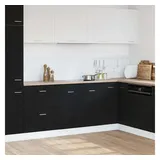 vidaXL Unterschrank für Spüle Schwarz Eiche 80 x 46 x 81,5 cm Schwarz