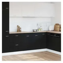 vidaXL Unterschrank für Spüle Schwarz Eiche 80 x 46 x 81,5 cm Schwarz