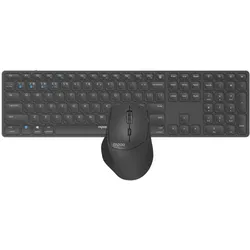 Hama 9800M, Volle Größe (100%), QWERTZ, Grau, Maus enthalten