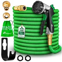 TRESKO Flexibler Gartenschlauch 22,5 m Grün