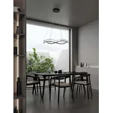 Nova Luce Jinal LED Deckenleuchte 2-flammig 3000K Schwarz Ø 80cm