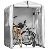 SoBuy Gerätehaus KLS11, Fahrradgarage Geräteschuppen Fahrradgarage, UV-Schutz Regenschutz silberfarben