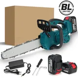 Insma - Akku-Kettensäge violeworks 12''18V Akku-Gartenschere Akku-Kettensäge Kettensäge Elektro-Kreissäge 2 Batterien Fantablau